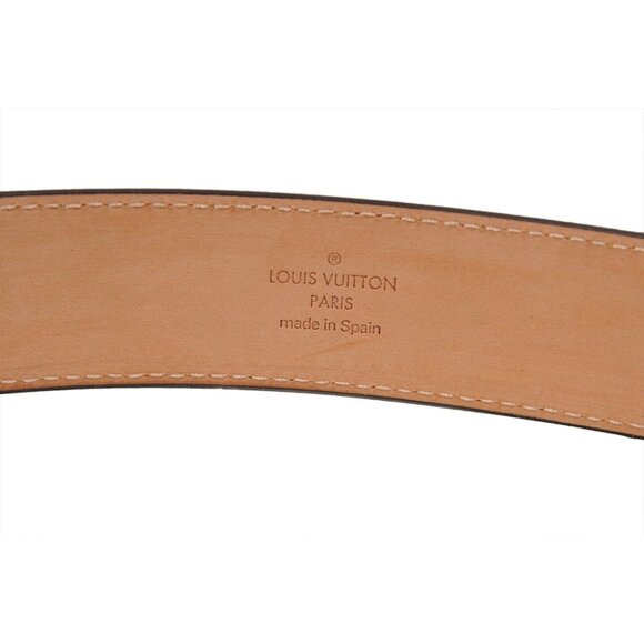 Louis Vuitton Mens Titanium LV Monogram Belt Size 95 / 38 Gray Greay Logo Canvas - Picture 7 of 10